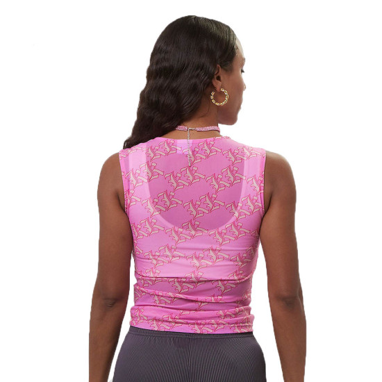 Karl Kani Γυναικεία αμάνικη μπλούζα Small Signature Old English Gathered Top